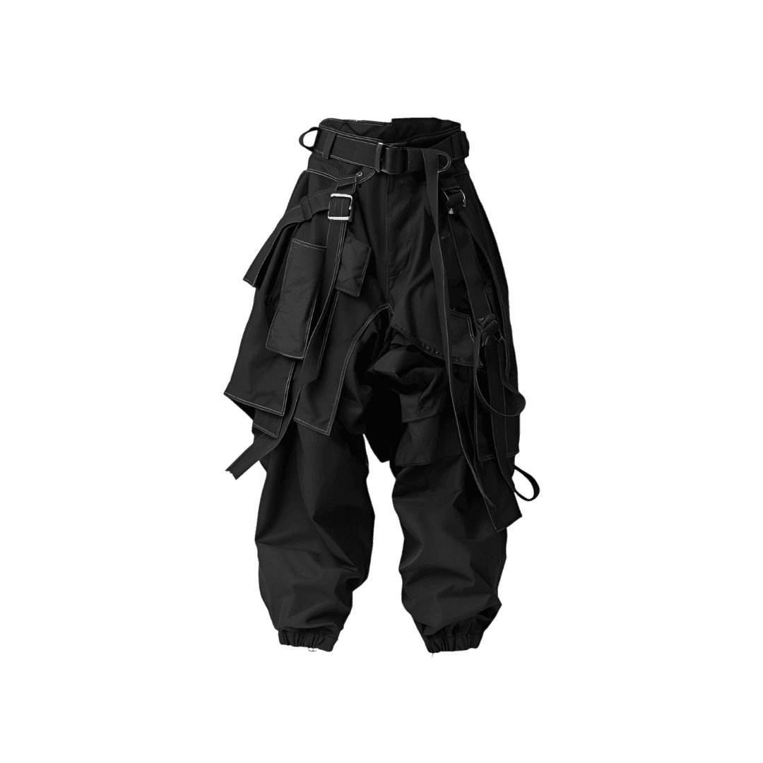 Product image of 001 Kuro Strapped Hakama Pants